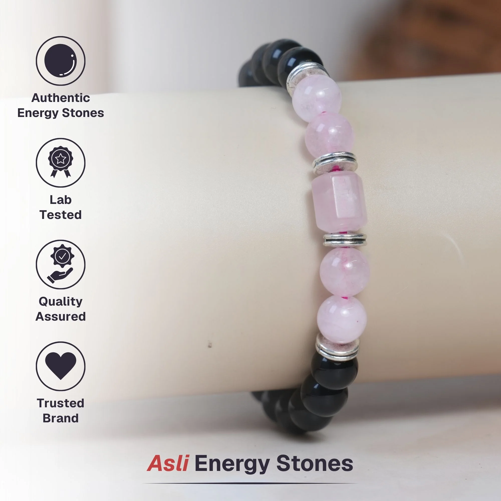 Rose Quartz Zodiac Band – Tauras (वृषभ राशि) - Image 5