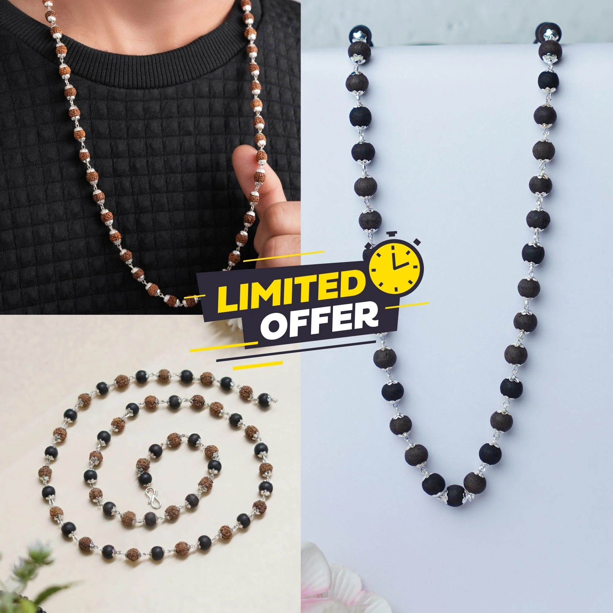 Rudraksha Karungali Fusion Mala Combo - Image 2