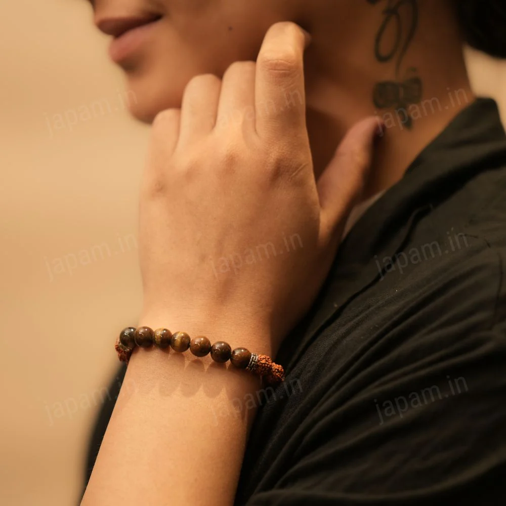 Rudraksha Tiger Eye Power Band - Image 3