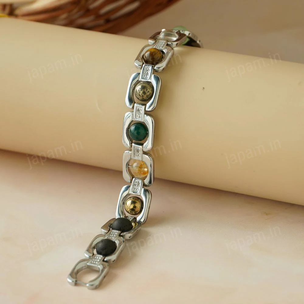 Silver Plated Dhanlabh Bracelet + Anklet Combo - Image 2