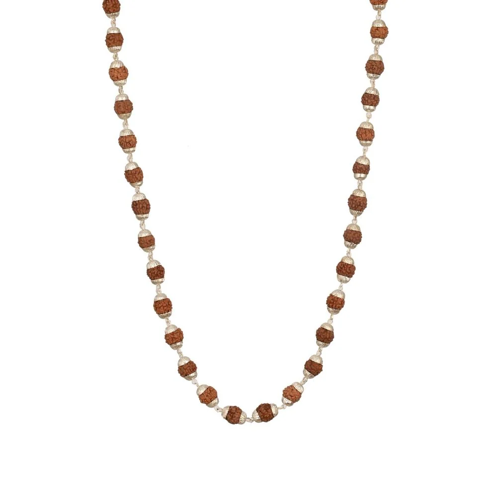 Silver Plated Elegant Rudraksha Mala - Image 5