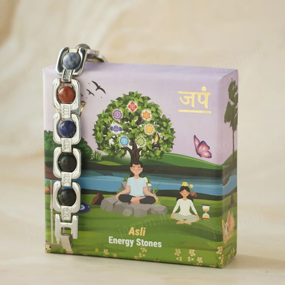 Silver Plated Essential 7 Chakra Bracelet - Image 3