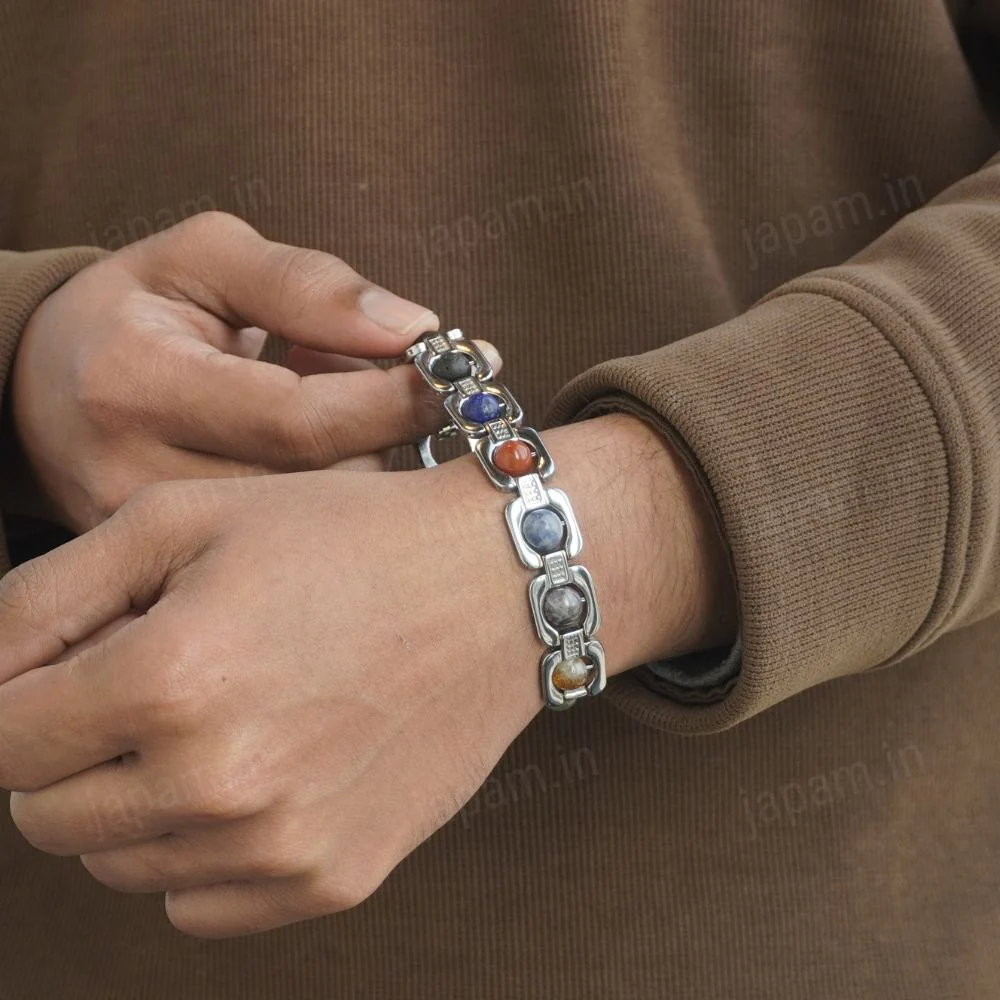 Silver Plated Essential 7 Chakra Bracelet - Image 4