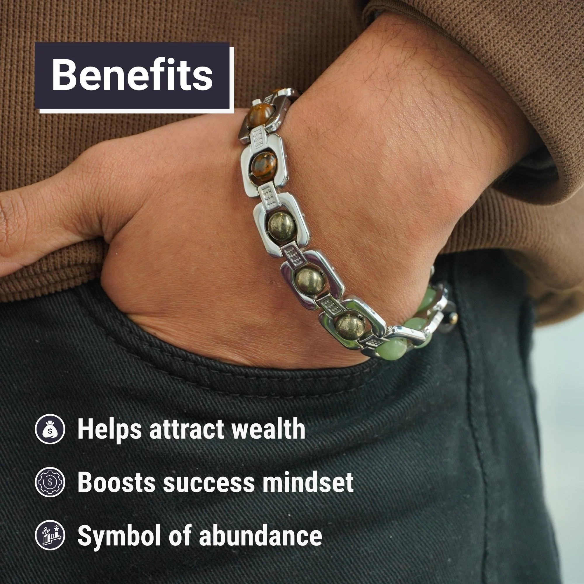 Silver Plated Essential Money Magnet Bracelet - Image 3