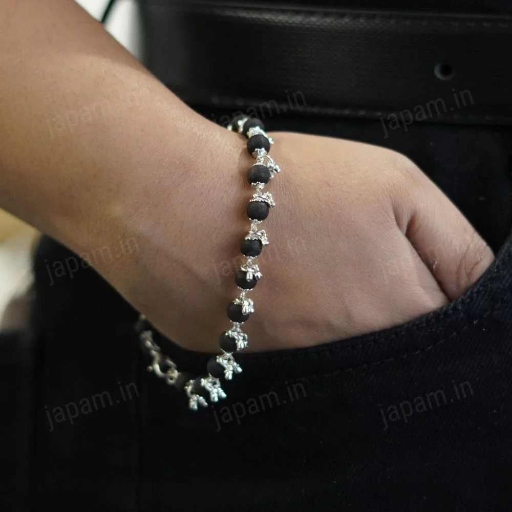 Silver Plated Karungali Elemental Bracelet For Women - Image 2