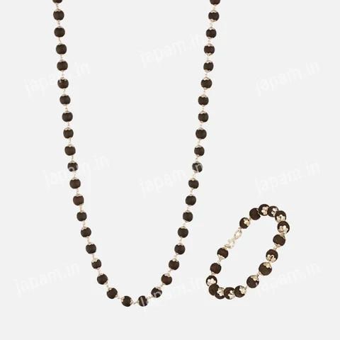 Silver Plated Karungali Mala + Karungali Bracelet Combo For Men - Image 4