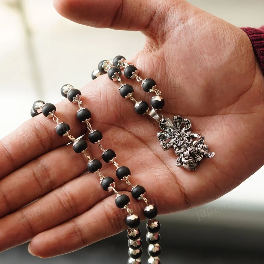 Silver Plated Narsimha Karungali Necklace - Image 2