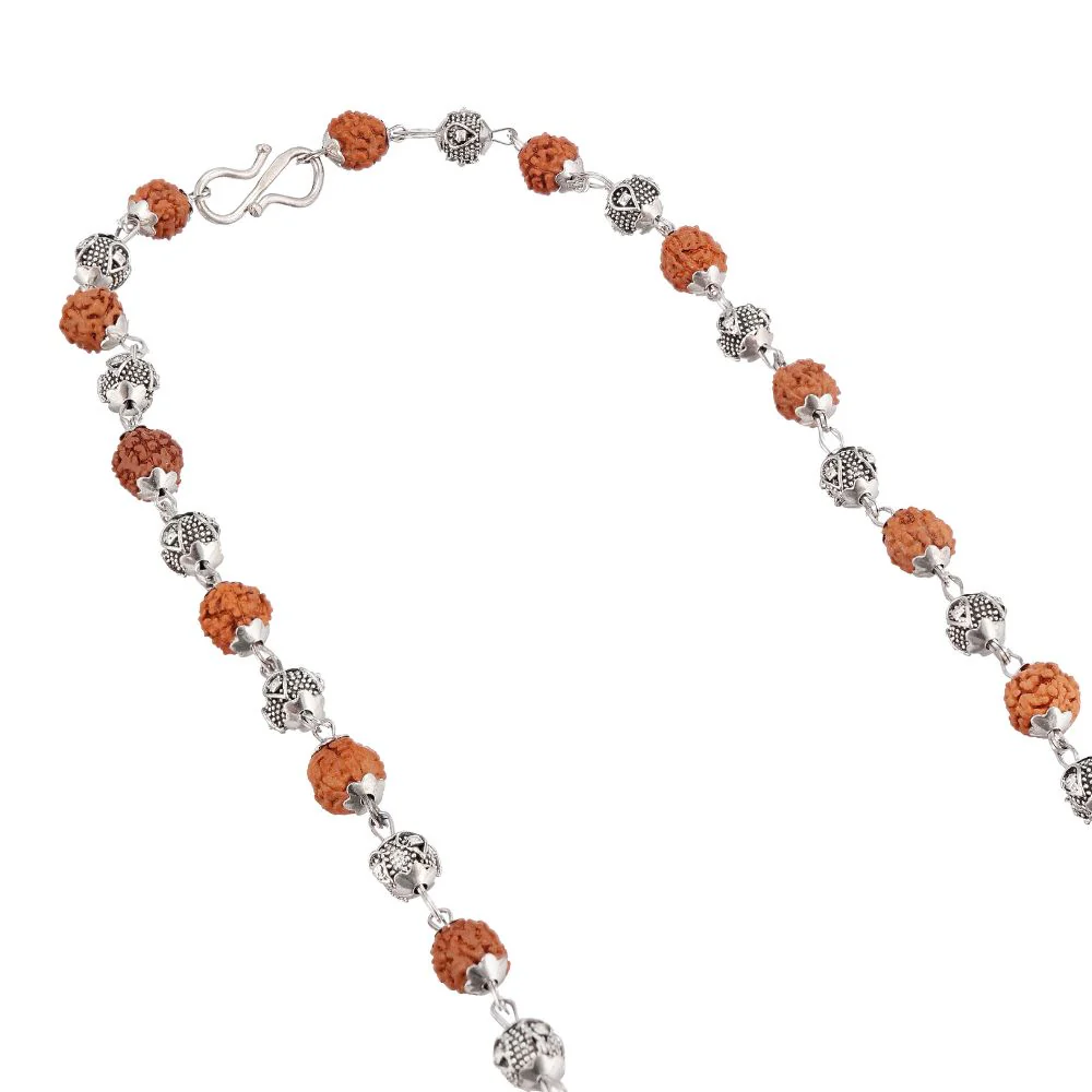 Silver Plated Rudraksha Vel Mala - Image 5