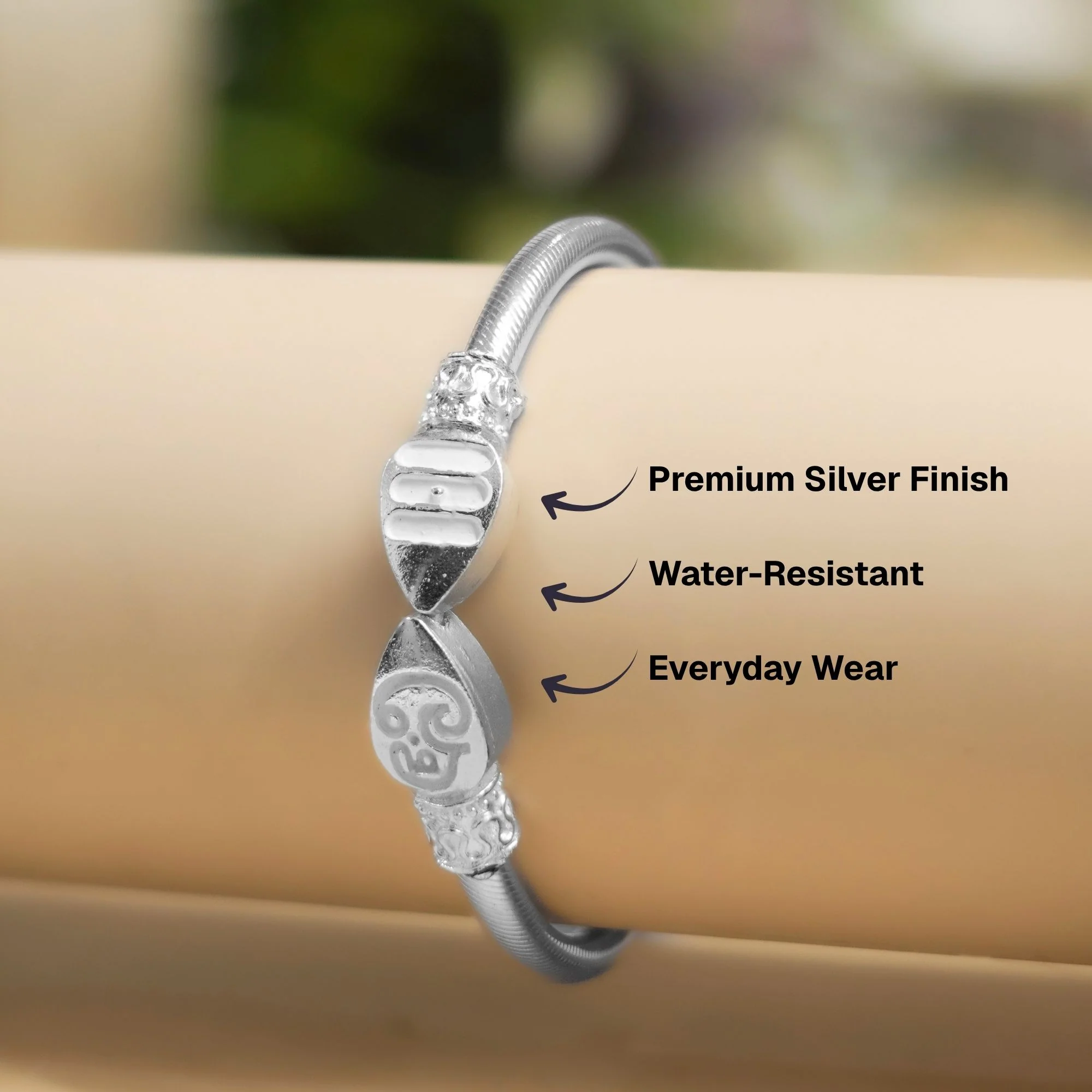 Silver Plated Vel Kada - Image 4