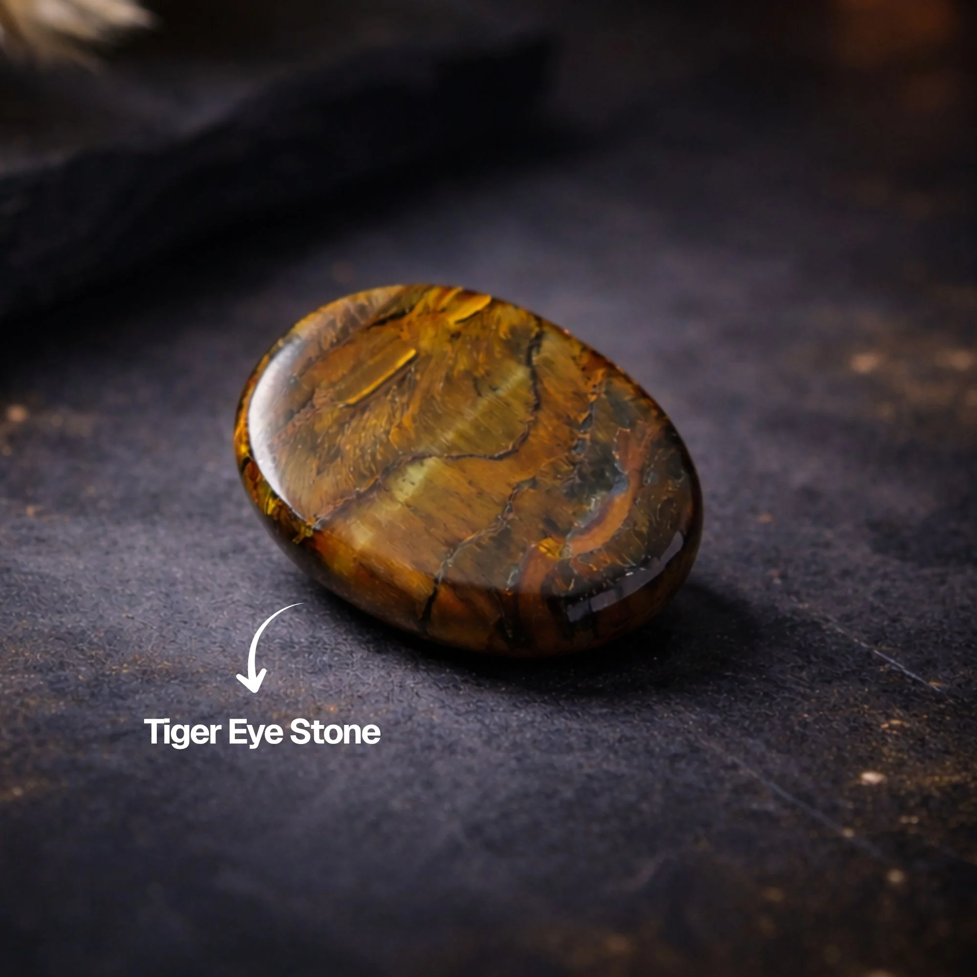 Tiger Eye Worry Stone - Image 2