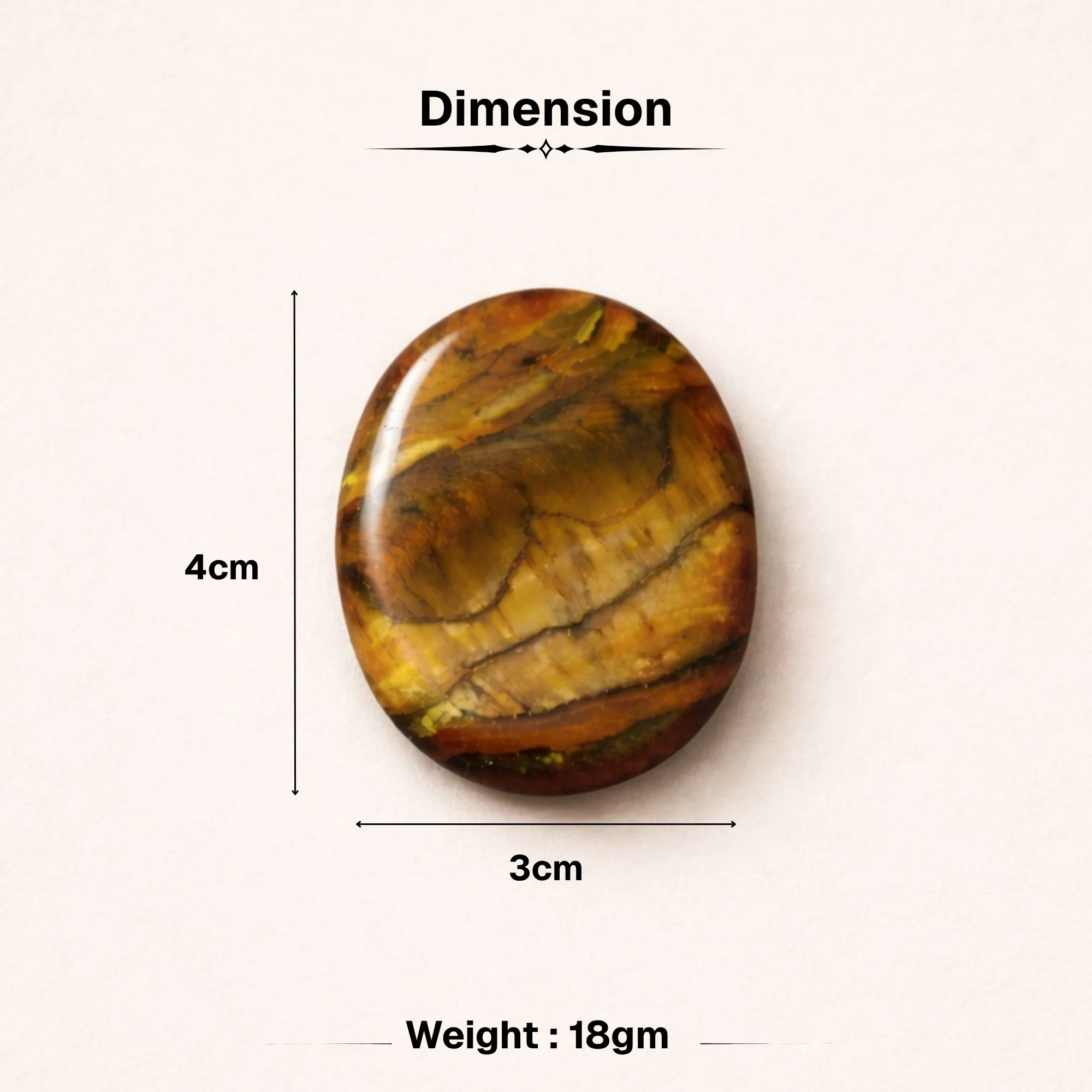 Tiger Eye Worry Stone - Image 4