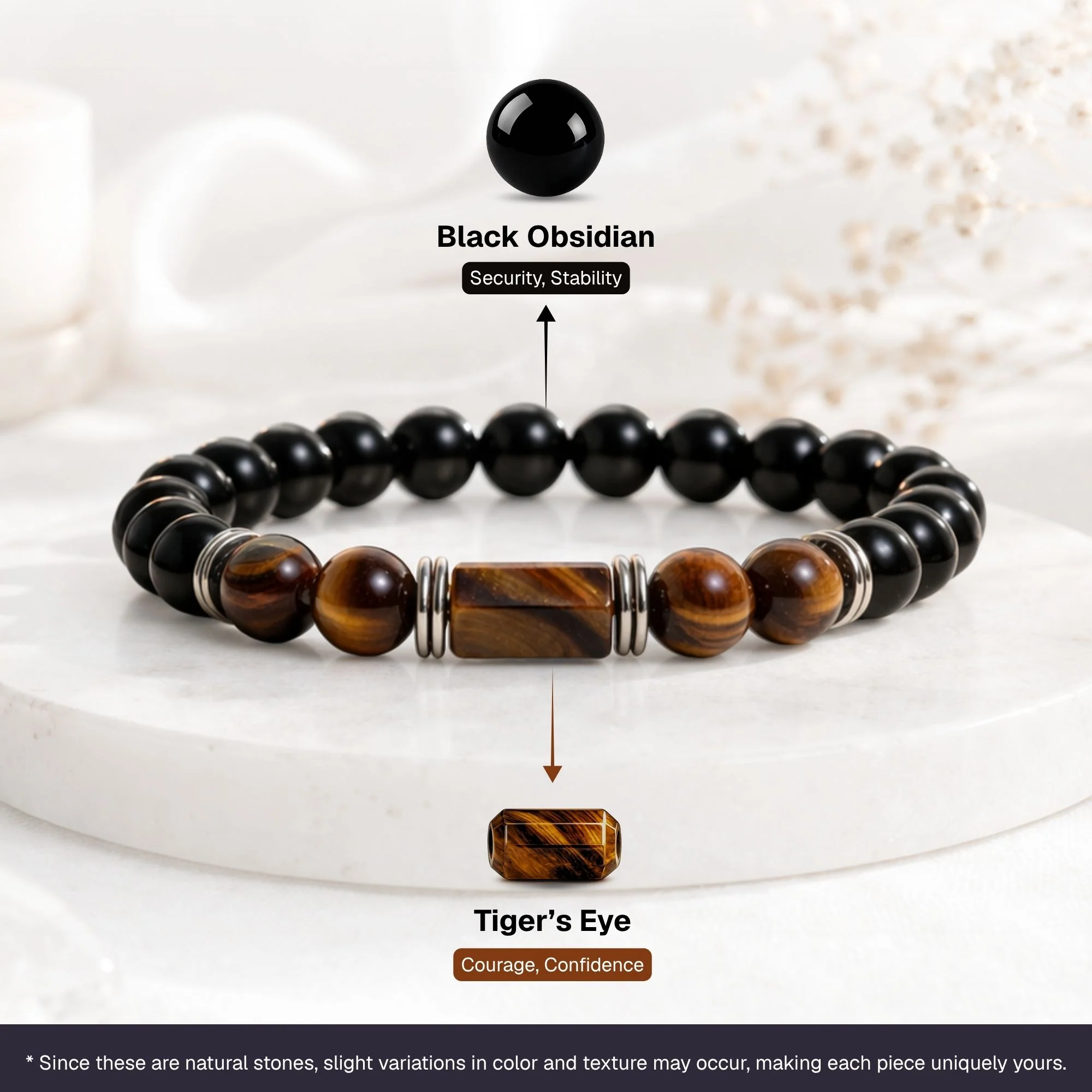 Tiger's Eye Zodiac Band – Leo (सिंह राशि) - Image 2