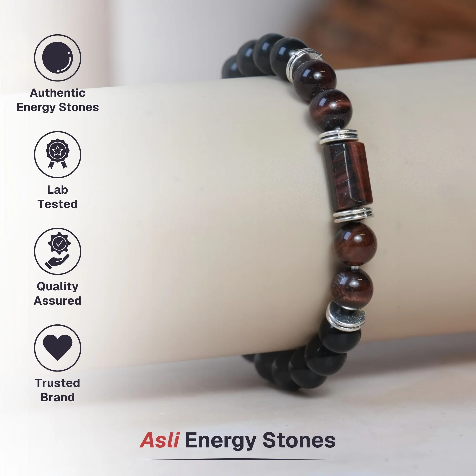 Tiger's Eye Zodiac Band – Leo (सिंह राशि) - Image 5