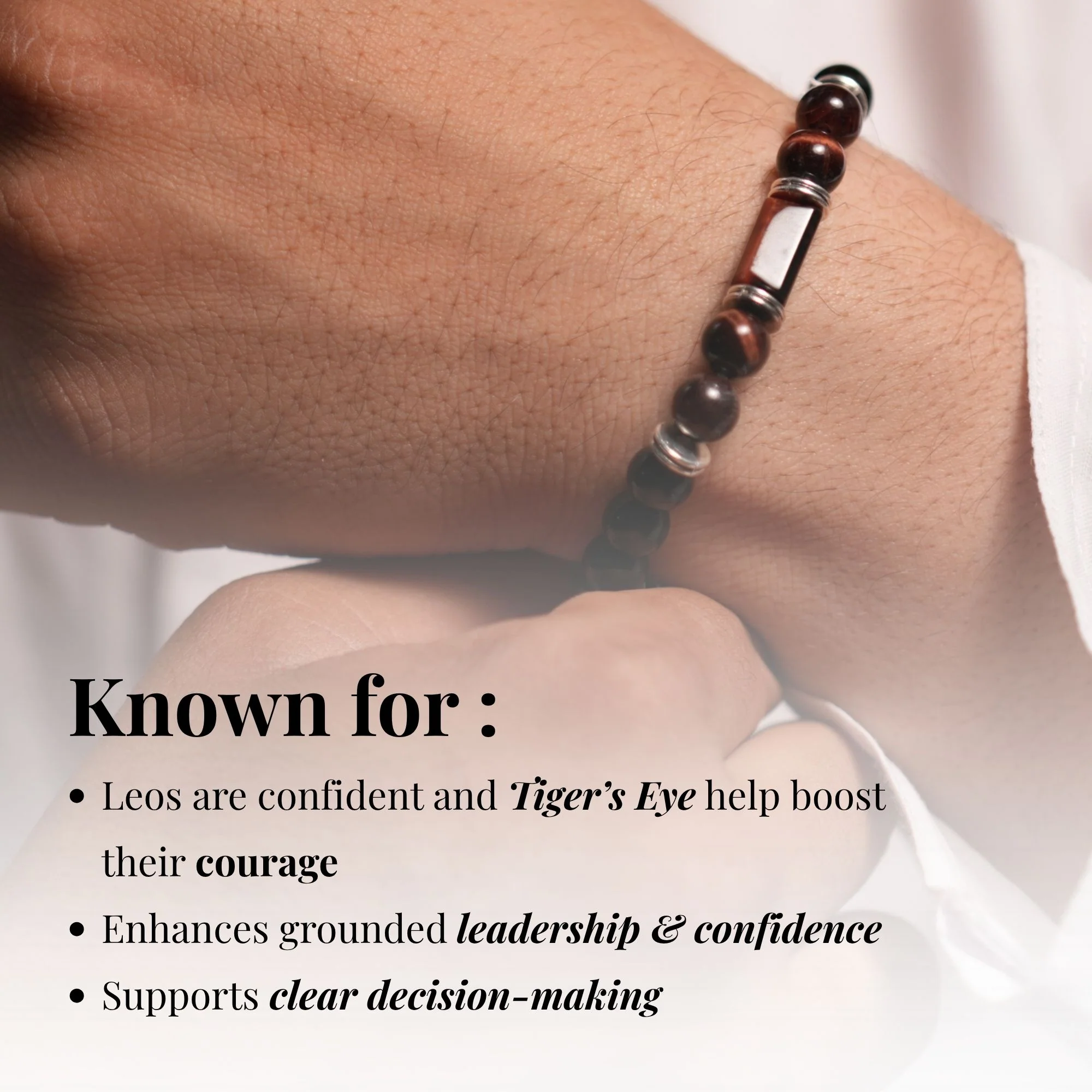 Tiger's Eye Zodiac Band – Leo (सिंह राशि) - Image 7
