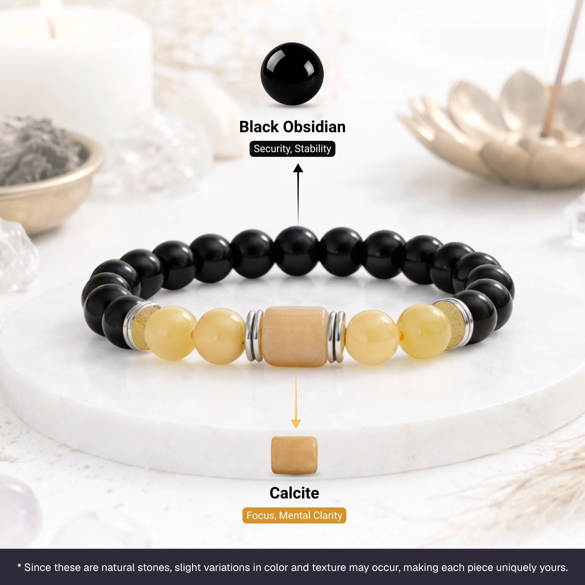 Yellow Calcite Zodiac Band – Sagittarius (धनु राशि) - Image 2